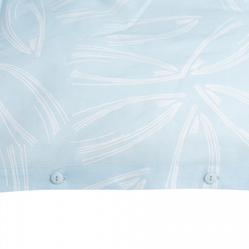 Пододеяльник двухсторонний из перкаля голубого цвета с принтом Свежесть леса russian north 150х200 фото 3
