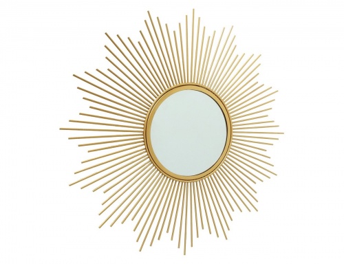 Настенное зеркало "Солнышко лучистое" золотое, 50 см, Boltze