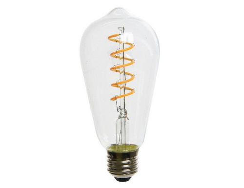 Светодиодная лампа для открытого светильника "Эдисон" со спиралью, белый LED-огонь, 6.4x14.3 см, цоколь Е27, Kaemingk