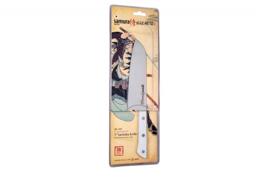Нож Samura сантоку Harakiri, 17,5 см, корроз.-стойкая сталь, ABS пластик фото 2