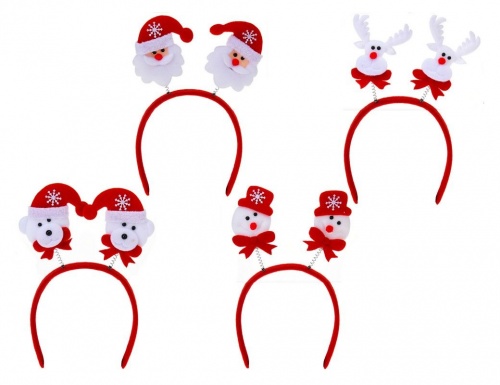 Новогодний карнавальный ободок "Полярные мишки", красно-белый, 25 см, Koopman International фото 2