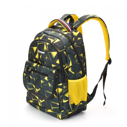 Рюкзак Torber Class X 15,6'', черно-желтый с орнаментом, 45x30x18 см фото 2
