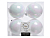 Набор однотонных пластиковых шаров глянцевых, цвет: белый перламутр, 100 мм, упаковка 4 шт., Kaemingk