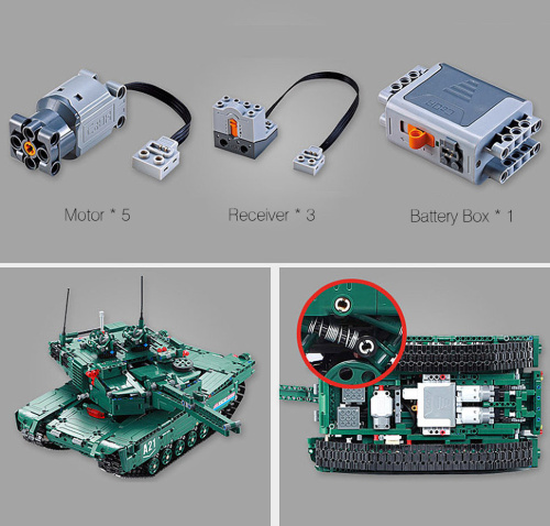 Конструктор Cada Technics, Танк M1A2, 1498 деталей, пульт управления - C61001W фото 6