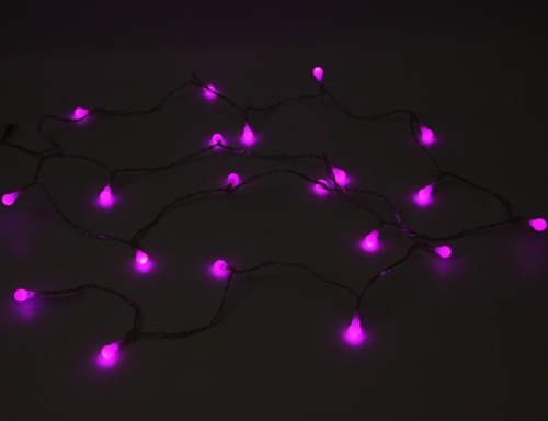 Электрогирлянда "Цветные шарики", 20 LED-огней, 190 см, прозрачный провод, батарейки, Koopman International