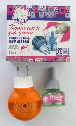 Комплект HELP от комаров для детей: фумигатор+жидкость 30 ночей (80523) фото 2