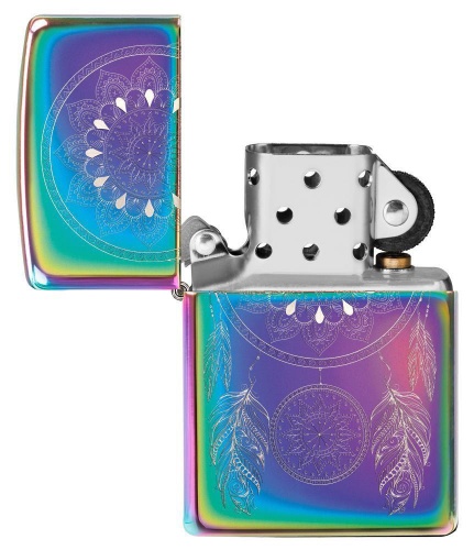 Зажигалка Zippo Dream Catcher с покрытием Multi Color, латунь/сталь, разноцветная, 36x12x56 мм фото 4