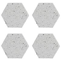Набор из 4 подставок из камня elements hexagonal 10 см