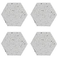 Набор из 4 подставок из камня elements hexagonal 10 см