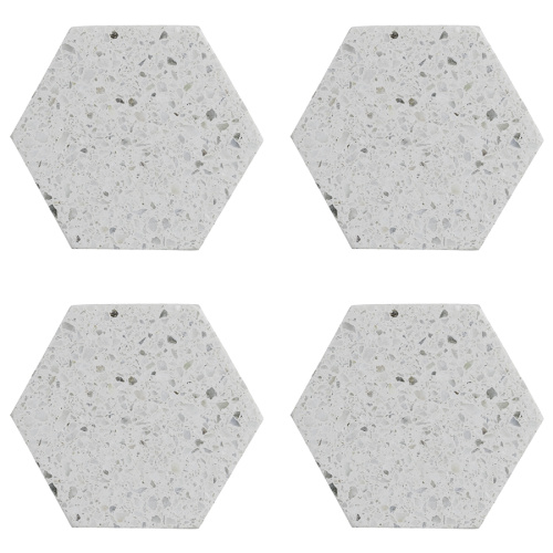Набор из 4 подставок из камня elements hexagonal 10 см