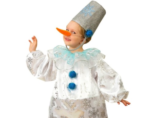 Карнавальный костюм Снеговичок Снежок, Батик фото 2