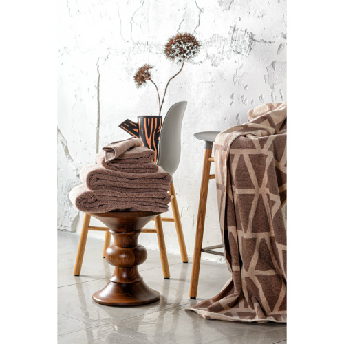 Полотенце банное коричневого цвета из коллекции essential, 90х150 см фото 9