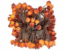 Аксессуар для декорирования "Заснеженные ягоды", оранжево-коричневые, 12 штук, Hogewoning