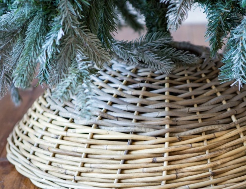 Плетёная корзина "Купол" для декорирования основания елки, светлая древесина, 65х19 см, Koopman International в интернет-магазине VsemPodarok.com фото 3