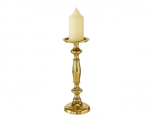 Металлический подсвечник "Лорения" для одной свечи, золотой, 35 см, Boltze фото 2