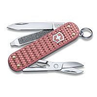 Нож-брелок Victorinox Classic SD Precious Alox, 58 мм, 5 функций, "Gentle Rose" (подар. упаковка)