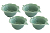 Набор из 4-х светло-зелёных салатников Мадагаскар. 10.5 см