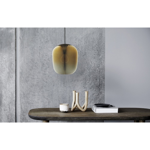 Лампа подвесная ombre, 30хD25 см, стекло, золото фото 5
