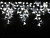 Светодиодная гирлянда Бахрома Super Rubber 4*0.8 м, 208 холодных белых LED ламп, белый каучук, соединяемая, IP44, SNOWHOUSE