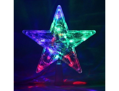 Светящаяся верхушка на елку ЗВЕЗДА - ИРИДА, 18 см, 15 RG/RB LED-огней, IP20, Serpantin фото 3
