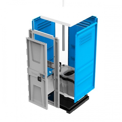 Туалетная кабина ToypeK синяя разобранная с писсуаром