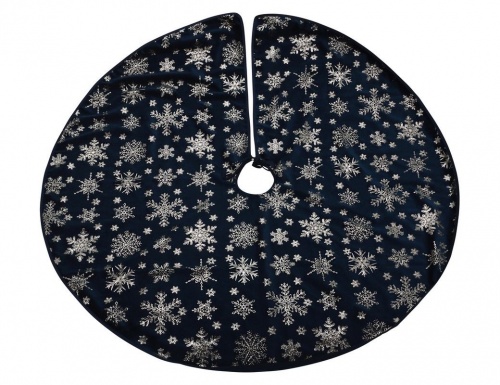 Юбка для декорирования основания ели "Ночной снегопад", тёмно-синяя, 95 см, Koopman International в интернет-магазине VsemPodarok.com фото 2