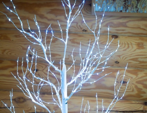 Светящееся дерево БЕЛАЯ БЕРЁЗА, холодные белые микро LED-огни, уличная, Kaemingk (Lumineo) фото 3