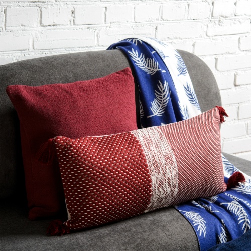 Подушка декоративная из хлопка фактурного плетения из коллекции essential, 45х45 см Tkano фото 2