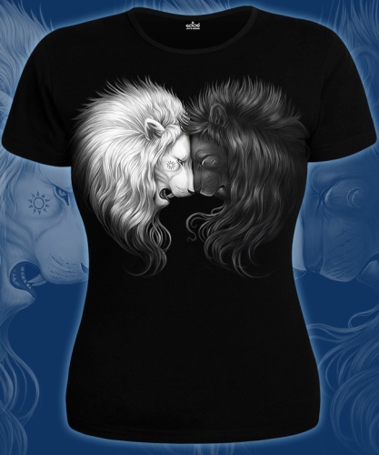 Женская футболка"Два льва" фото 2