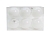 Набор однотонных пластиковых шаров, глянцевые, белые, 80 мм, упаковка 6 шт., Winter Decoration