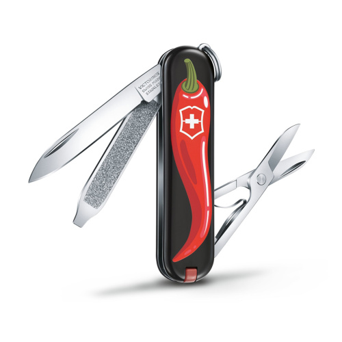 Нож-брелок Victorinox Classic LE 2019, 58 мм, 7 функций, "Chili Peppers" фото 2