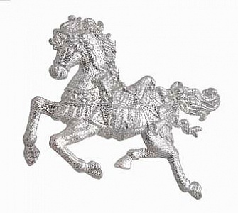 Елочное украшение "Лошадка" прозрачно-белая-серебристая, 10 см, в ассортименте, Nord Trade Co