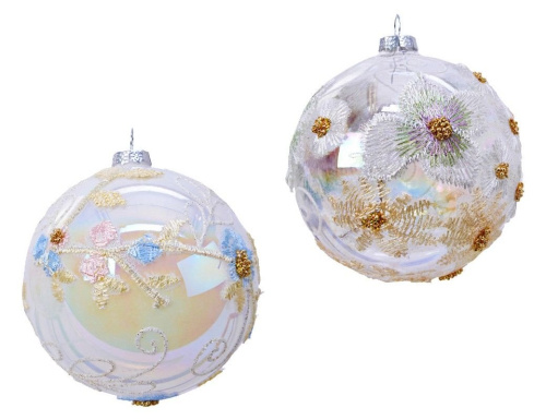 Стеклянный ёлочный шар РАННЯЯ ВЕСНА, радужный, 10 см, Kaemingk (Decoris) фото 2