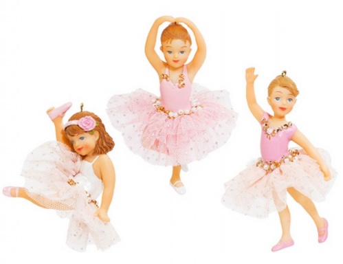 Набор ёлочных игрушек "Крошки-балерины", полистоун, 5-11 см, Holiday Classics фото 2
