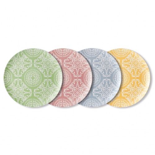4пр набор фарфоровых декоррированных тарелок 30см фото 2