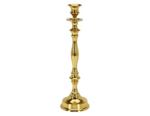 Канделябр БРИЛЛАРЕ, под одну свечу, золотой, 36 см, Koopman International
