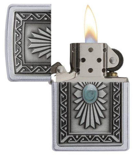 Зажигалка ZIPPO Classic с покрытием Satin Chrome™, латунь/сталь, серебристая, матовая, 36x12x56 мм, 29105 фото 3