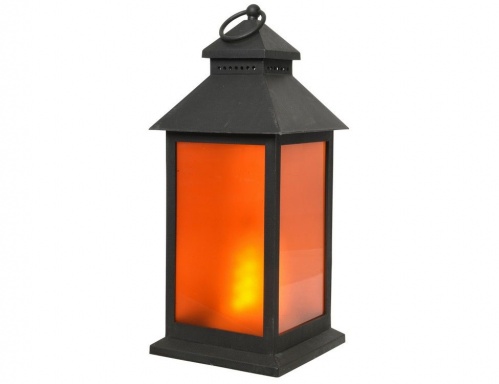 Светодиодный светильник - фонарь "Чарующий свет", имитация 'живого пламени', 36 LED-огней, 31 см, черный, батарейки, таймер, Kaemingk