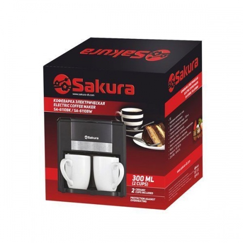 Кофеварка SA-6110BK, Sakura, SAKURA фото 2