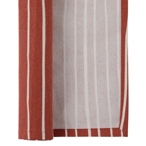 Салфетка сервировочная из хлопка терракотового цвета с принтом Полоски из коллекции prairie, 45х45 см фото 2