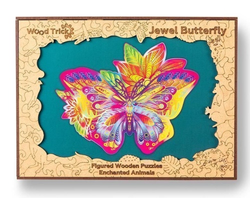 Деревянный пазл Wood Trick Драгоценная бабочка (36x28 см) фото 4
