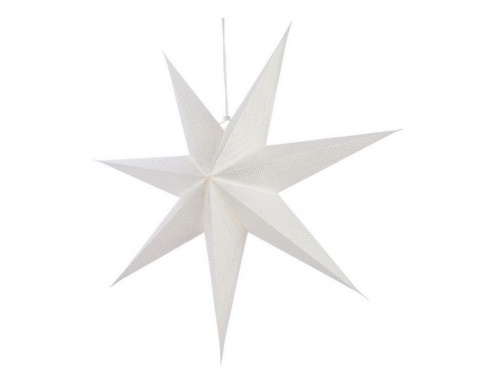 Подвесная звезда-плафон "Волшебная зима", 60 см, белый кабель, цоколь Е14, Kaemingk