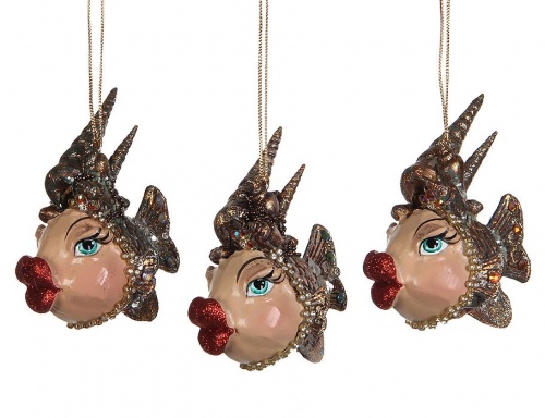 Рыбка-поцелуйчик "Сирена", полистоун, 11.5 см, разные модели, Katherine’s Collection