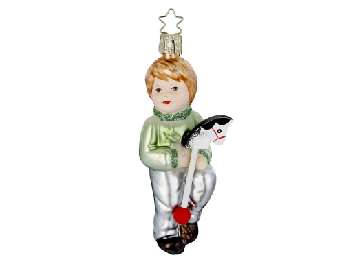 Ёлочная игрушка 'В СКАЗКУ НА ЛОШАДКЕ', стекло, 12 см, Inge Glas фото 2