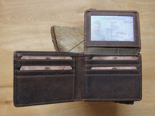 Бумажник Klondike Billy, коричневый, 11x8,5 см фото 14