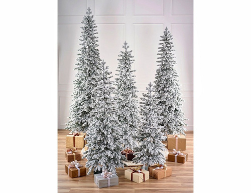 Искусственная стройная елка "Тикко" заснеженная, ЛИТАЯ 100%, Max CHRISTMAS фото 4
