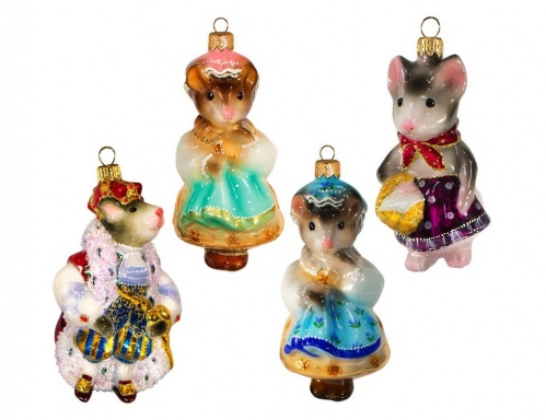 Коллекционная ёлочная игрушка "Мышиный король", коллекция, стекло, 14 см, Ариель фото 2