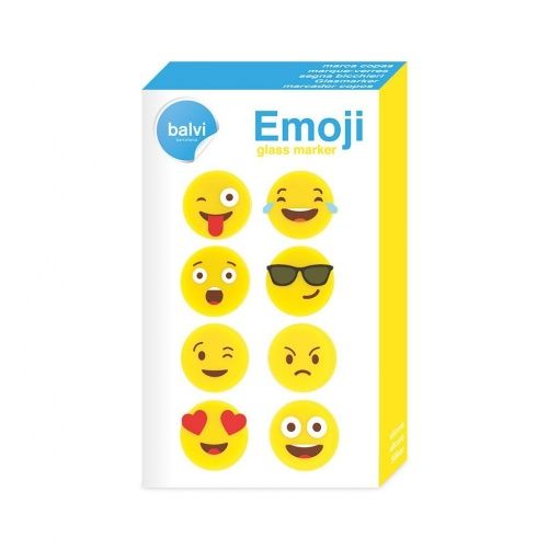 Маркеры для бокалов Emoji 8шт. фото 3