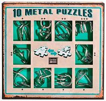 Набор из 10 металлических головоломок (зеленый) / 10 Metal Puzzles green set