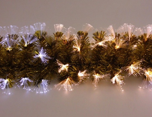 Оптиковолоконная гирлянда "Аурум", золотая, теплые белые/холодные белые светодиоды, 200 см, Edelman, Luca фото 2